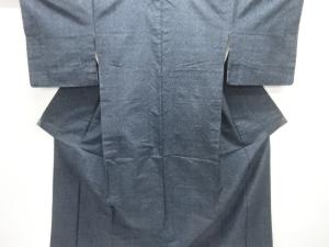 未使用品　木目模様織出し手織り紬着物